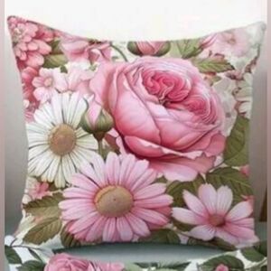 4/$30 New Floral Pillow Case - Size 18 x 18 Inches